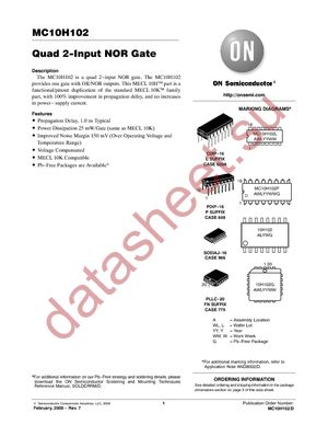 MC10H102FN datasheet  